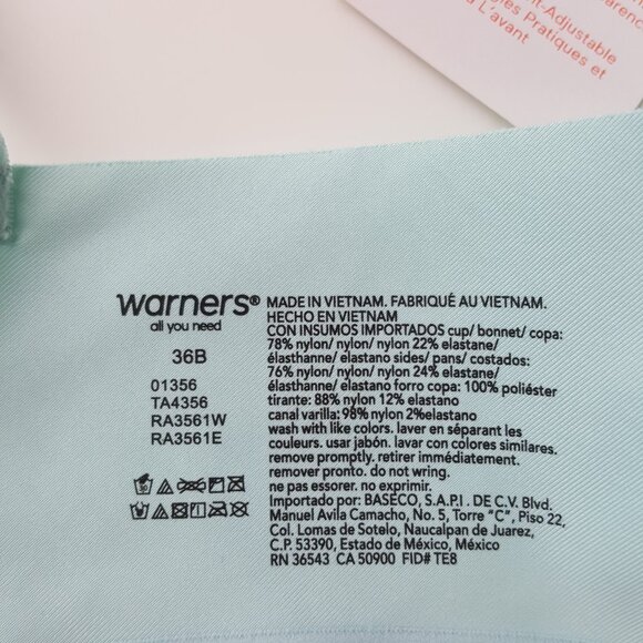 Warners !  Cloud 9™ Super Soft Underwire Lightly Lined Back-Smoothing T-Sh( 36B) - Picture 4 of 4